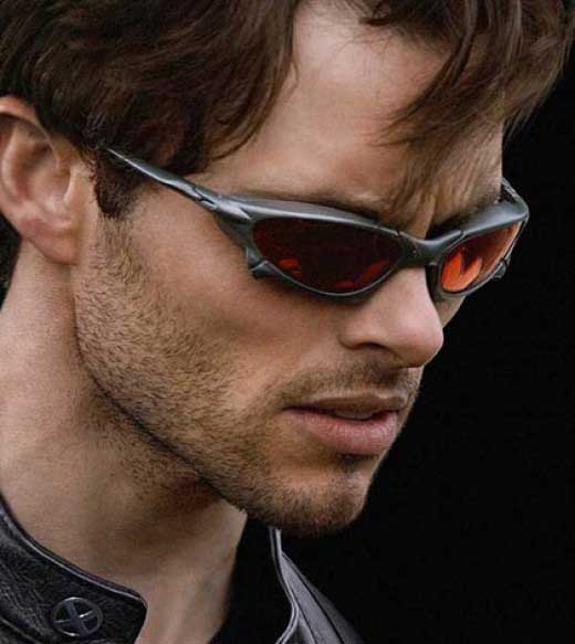 Cyclips or James Marsden wearing the Oakley sunglasses in X-Men